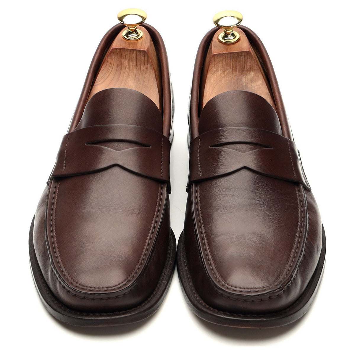 Brown Leather Loafers UK 8.5 F