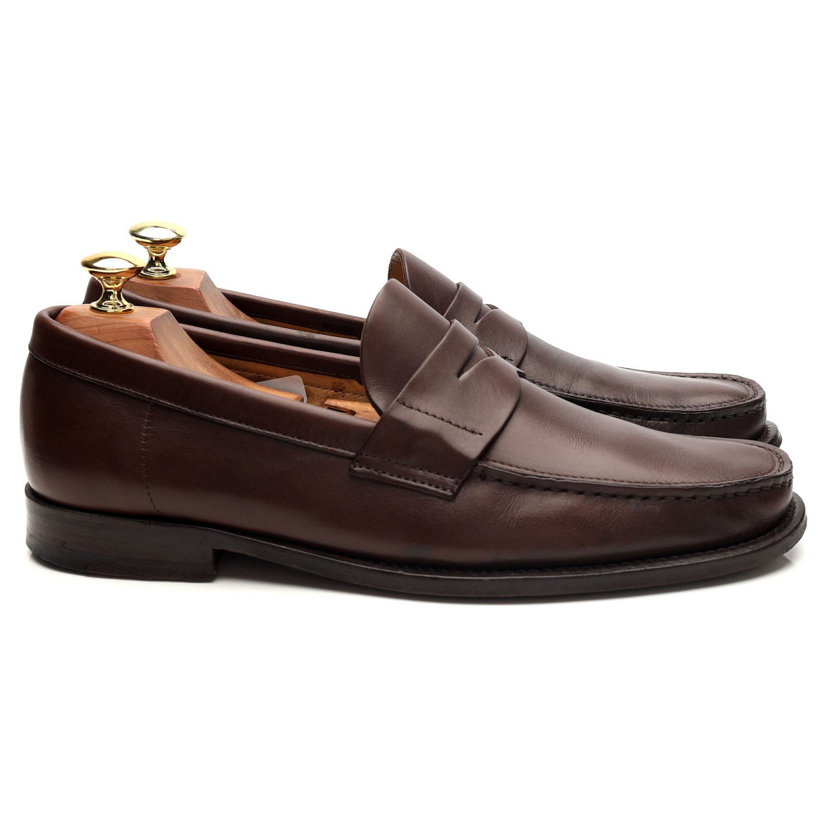 Brown Leather Loafers UK 8.5 F