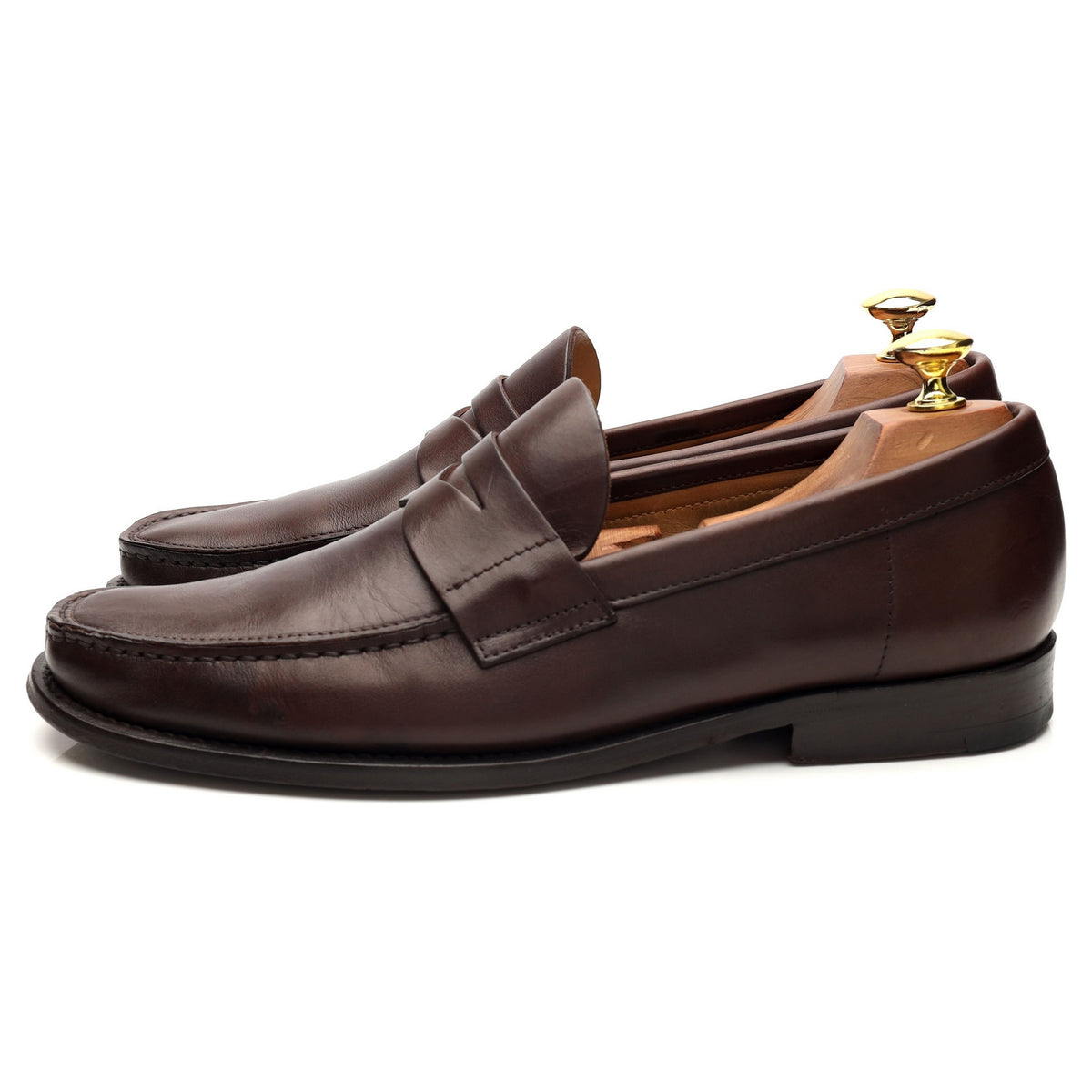 Brown Leather Loafers UK 8.5 F