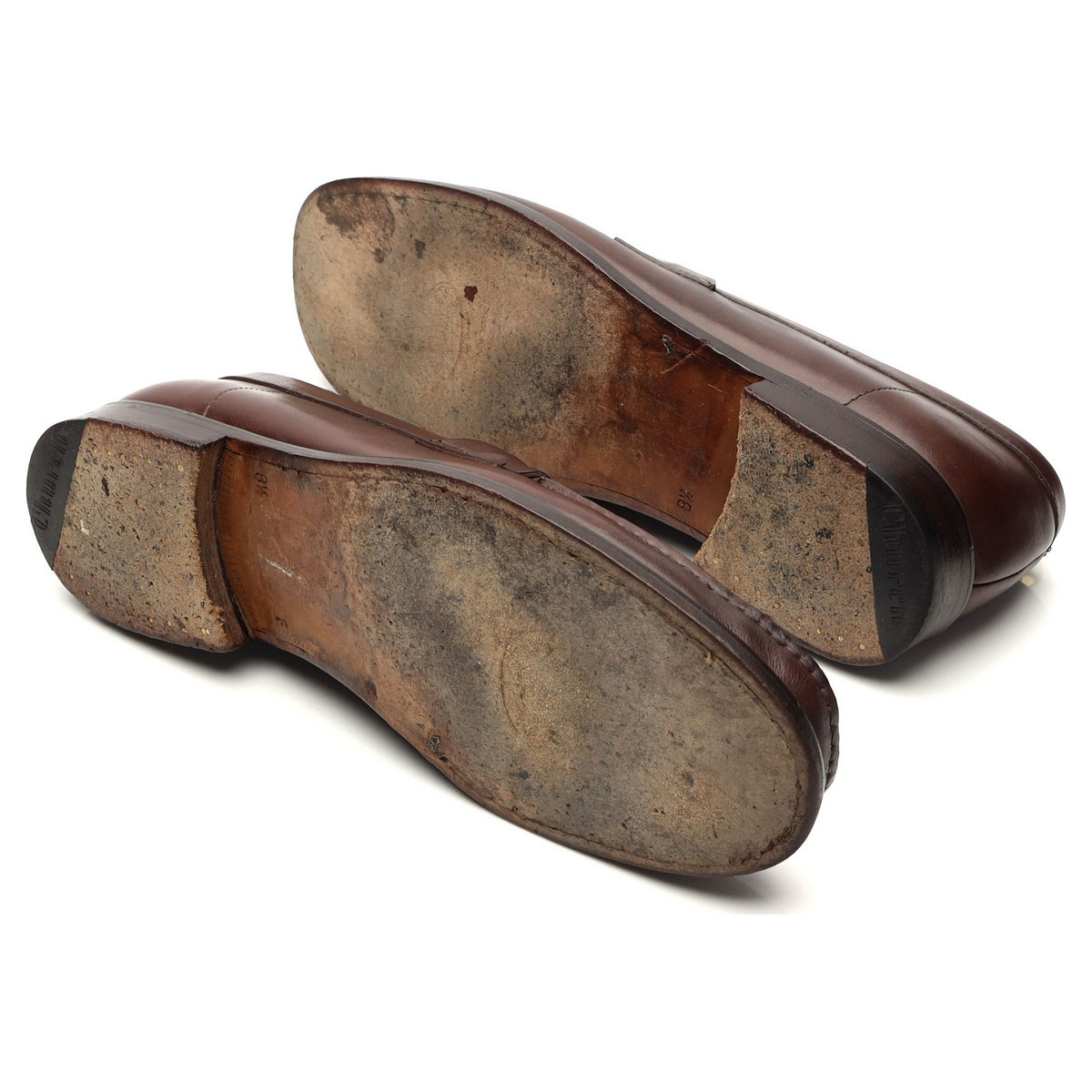 Brown Leather Loafers UK 8.5 F