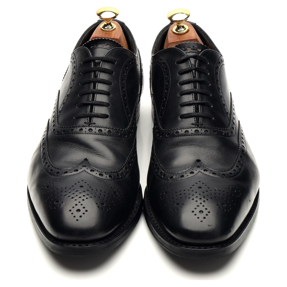 'Parkstone' Black Leather Oxford Brogues UK 8.5 G