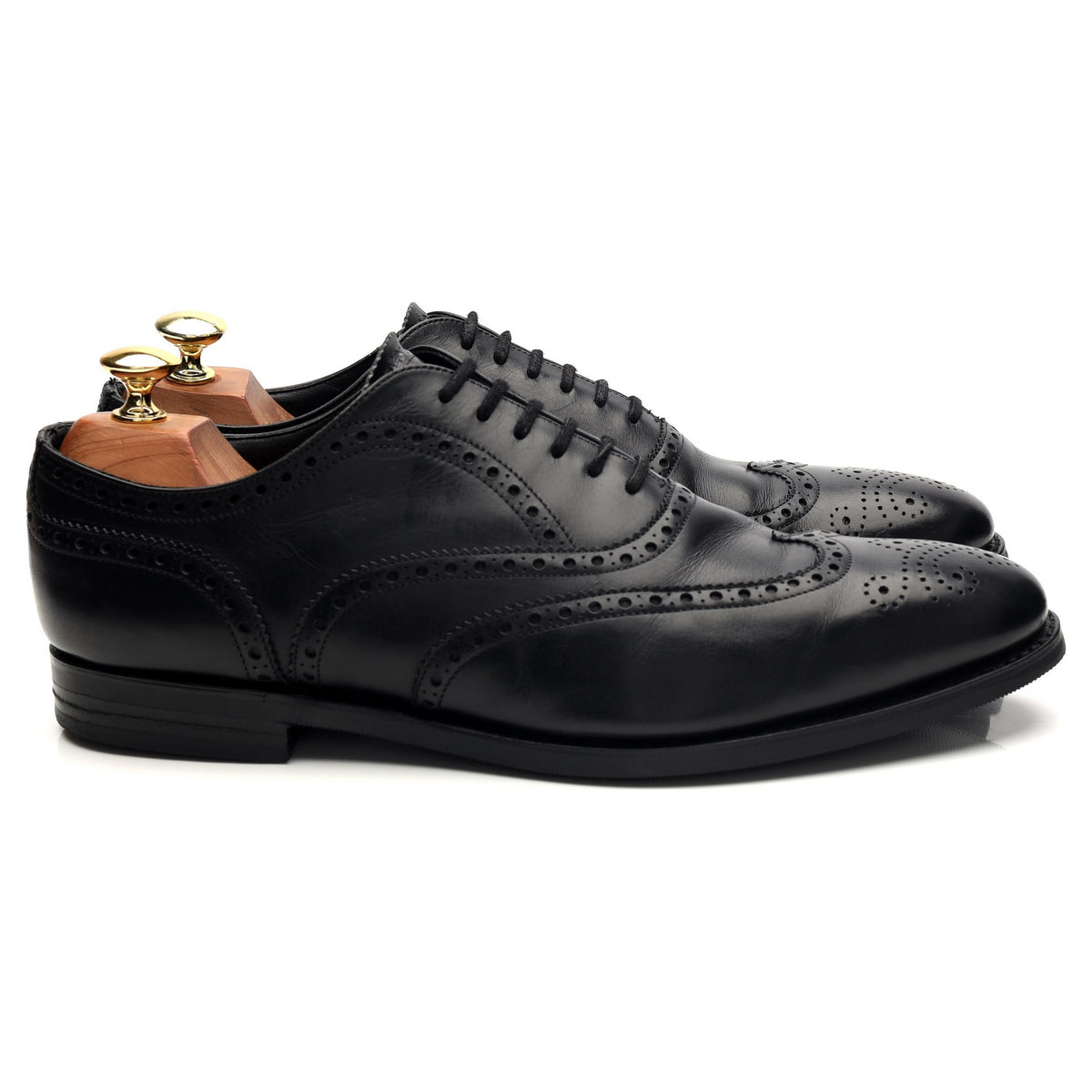 'Parkstone' Black Leather Oxford Brogues UK 8.5 G