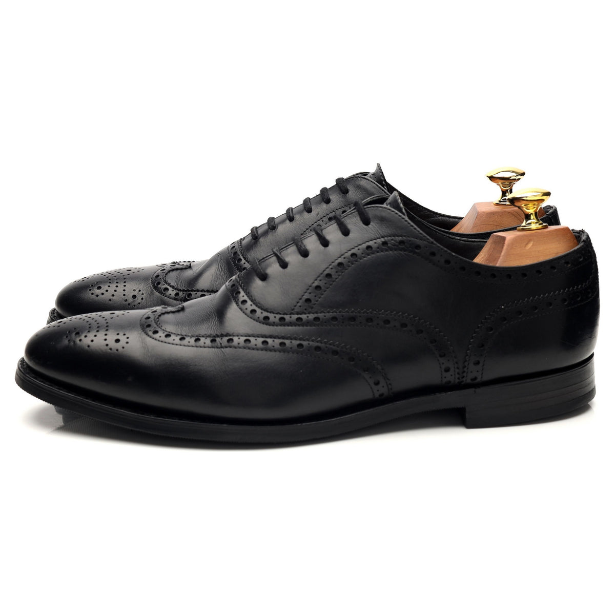 'Parkstone' Black Leather Oxford Brogues UK 8.5 G
