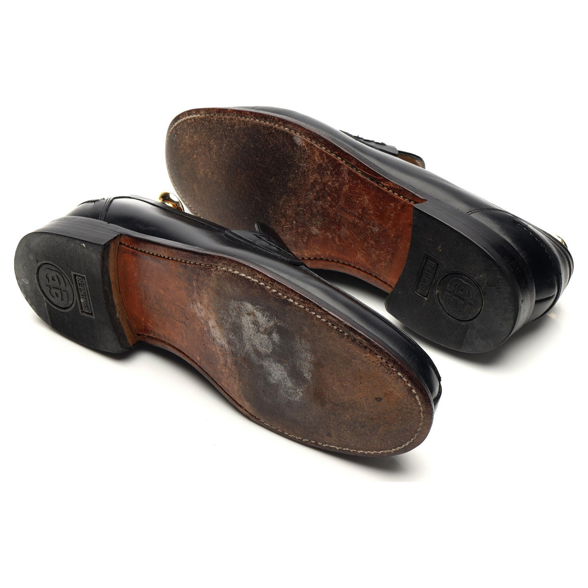 &#39;124917&#39; Black Leather Loafers UK 8.5 G