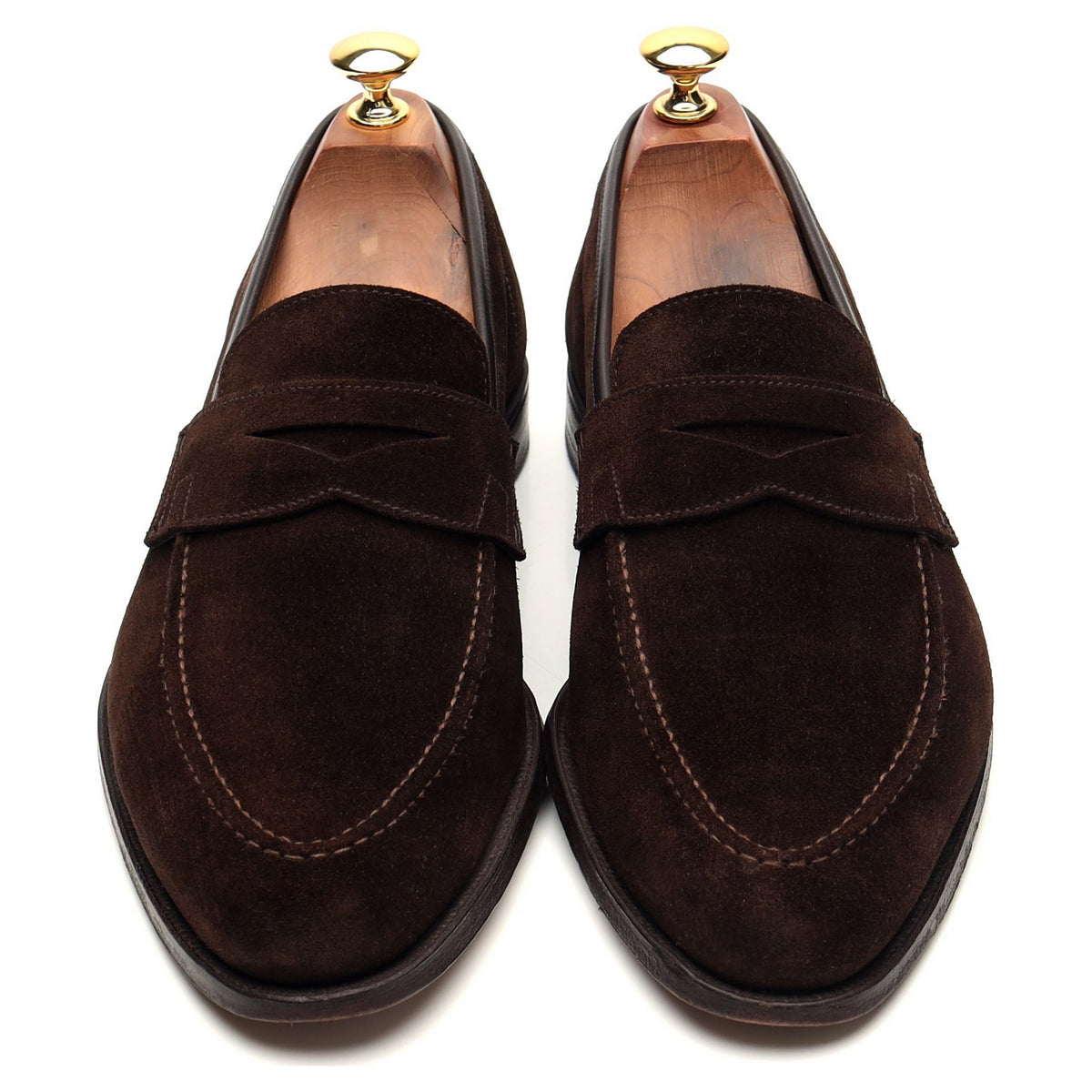 &#39;Teign&#39; Dark Brown Suede Loafers UK 8.5 E
