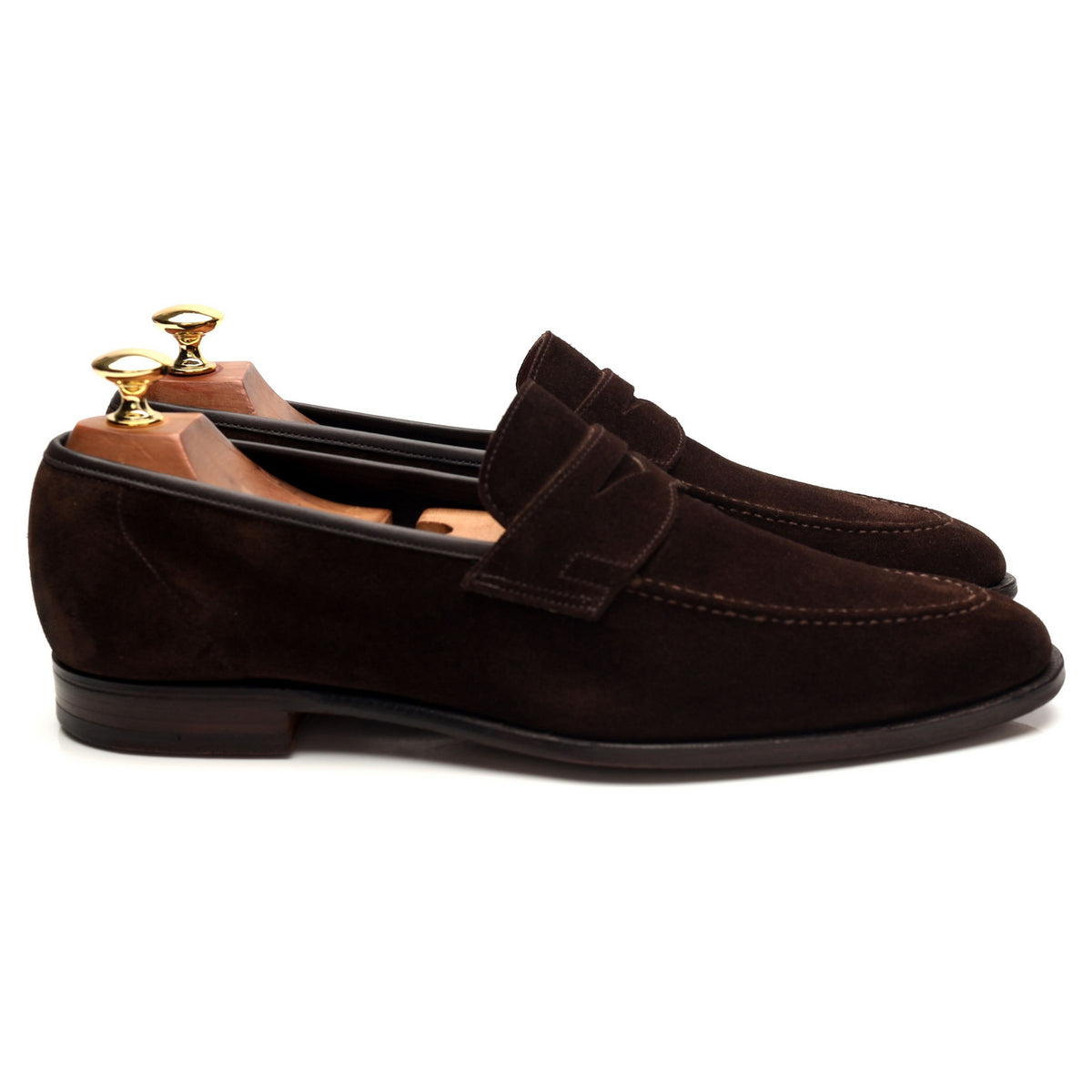 &#39;Teign&#39; Dark Brown Suede Loafers UK 8.5 E
