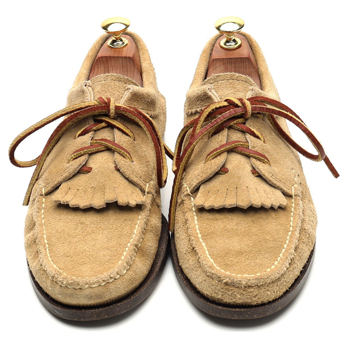 Derby à franges en daim sable « Blucher Moccasin » pointure UK 8 US 9 E