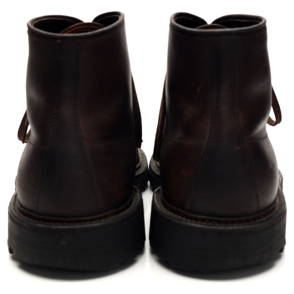 &#39;404&#39; Dark Brown Leather Moc Toe Boot UK 7 US 8 D