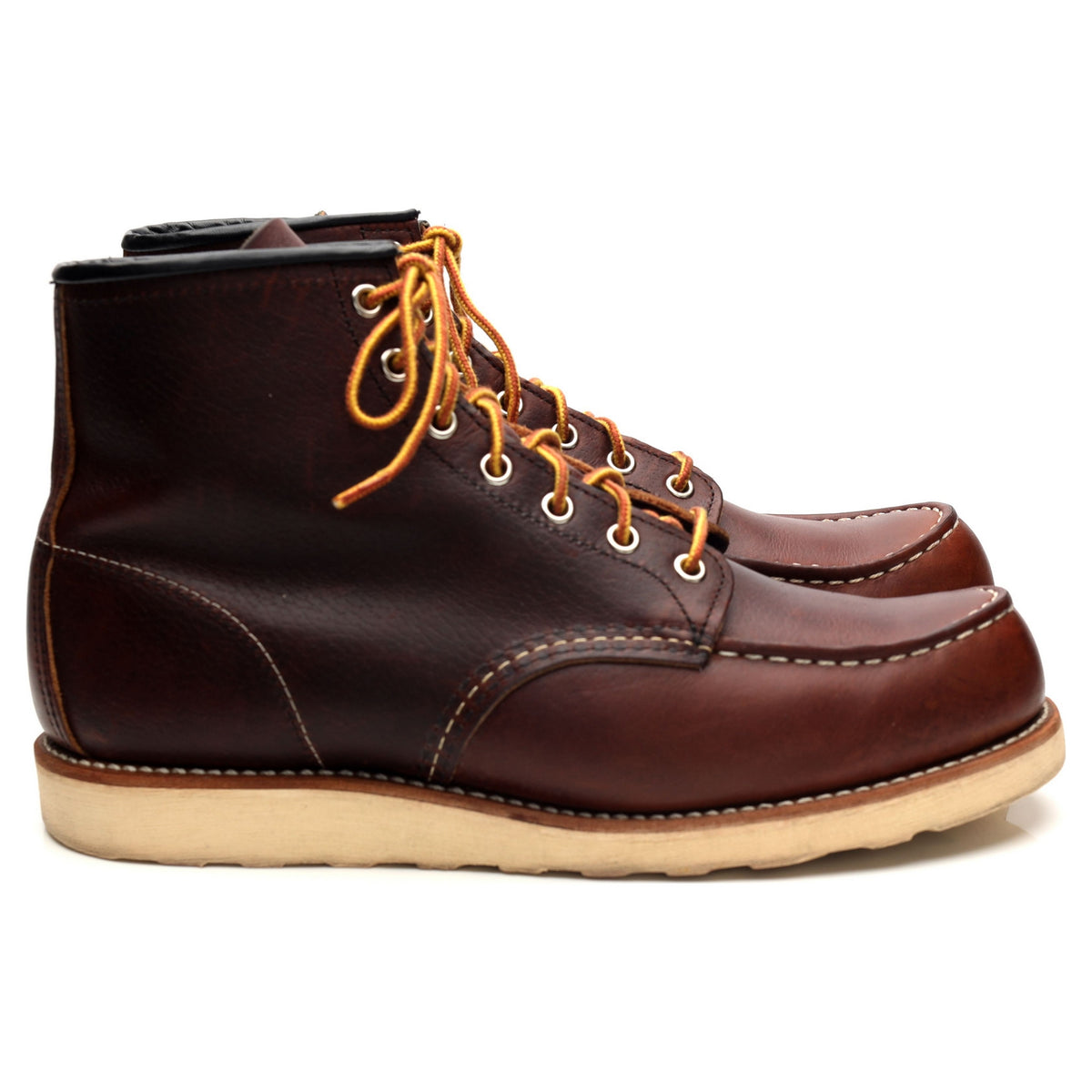 &#39;8138&#39; Brown Leather Moc Toe Boots UK 9.5 US 10.5 D