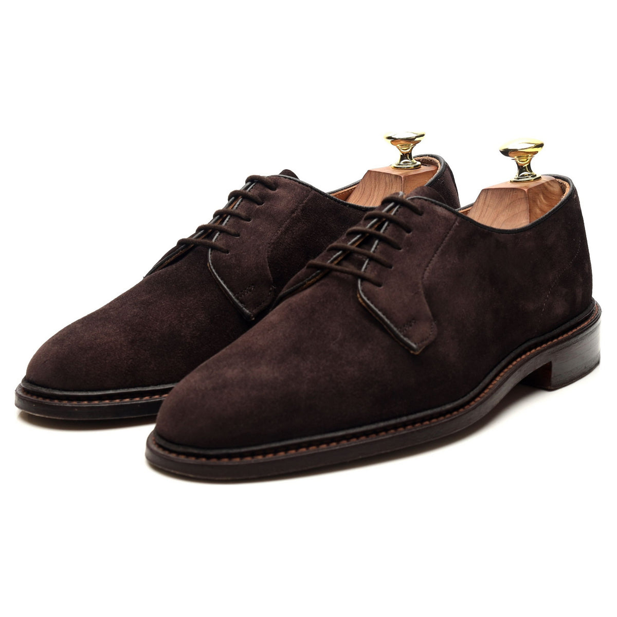 &#39;Robert&#39; Dark Brown Suede Derby UK 7