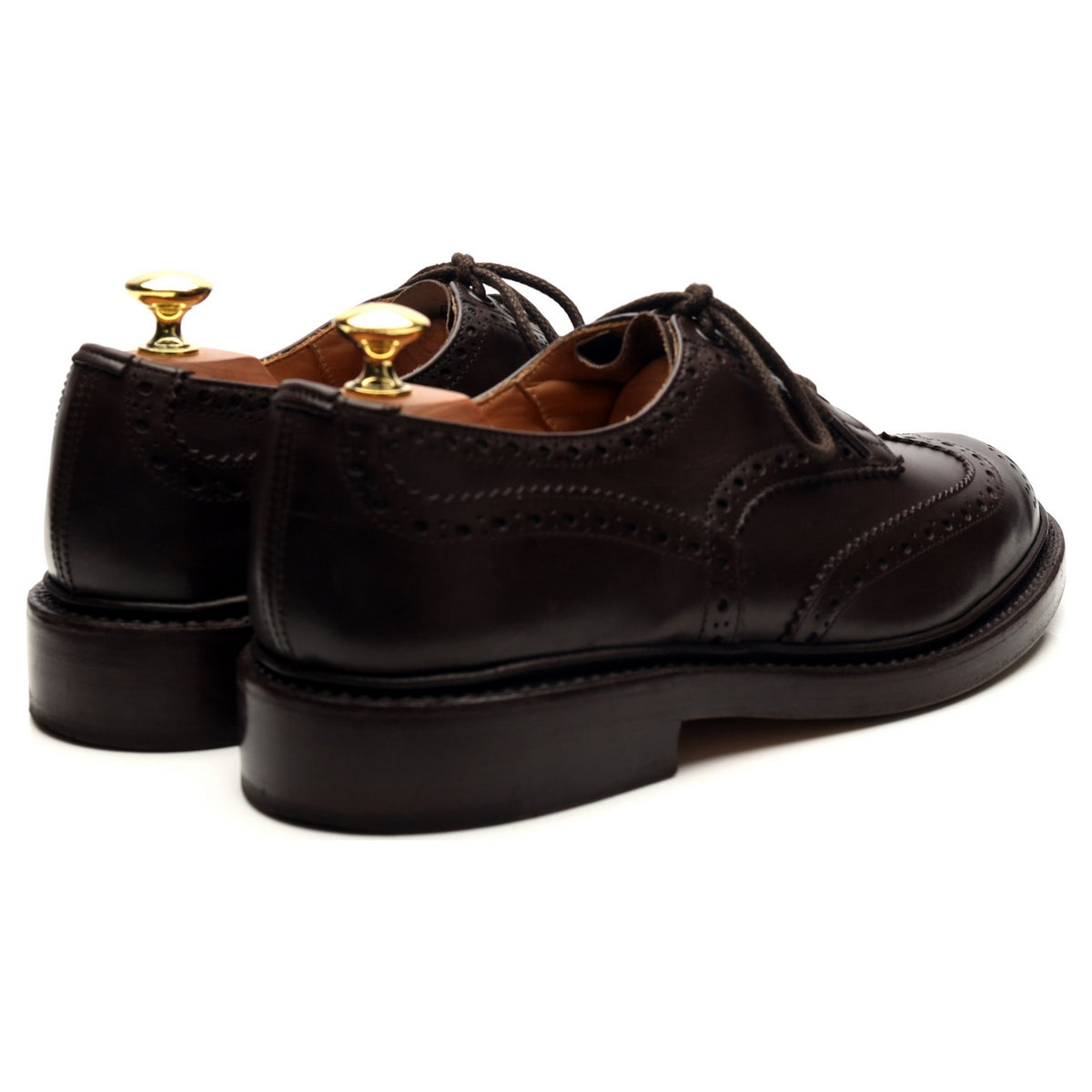 &#39;Bourton&#39; Dark Brown Leather Derby Brogues UK 7.5