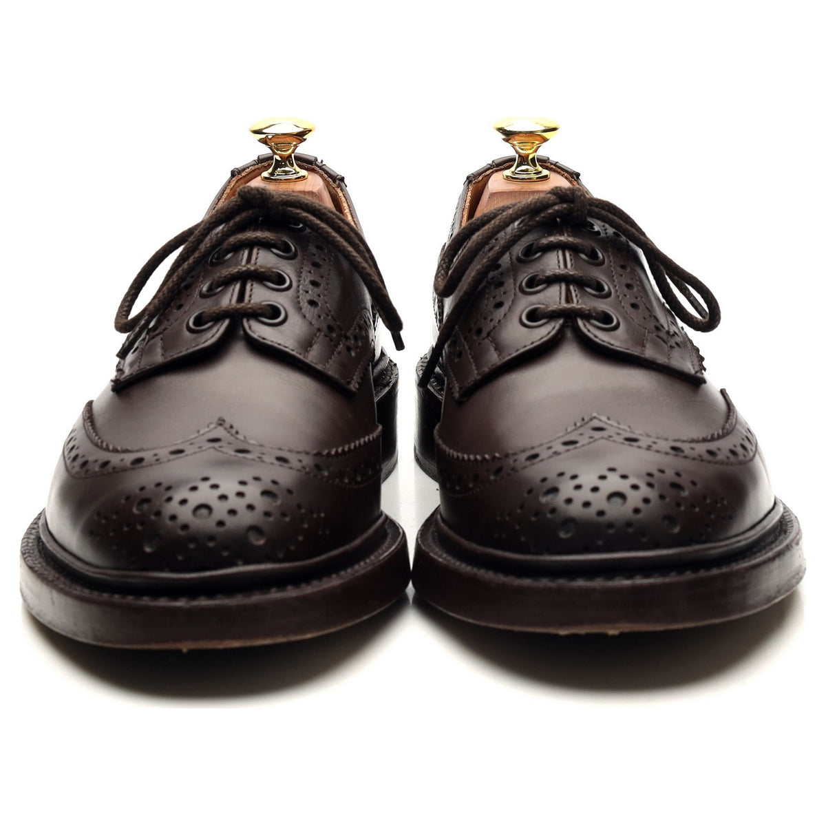 &#39;Bourton&#39; Dark Brown Leather Derby Brogues UK 7.5