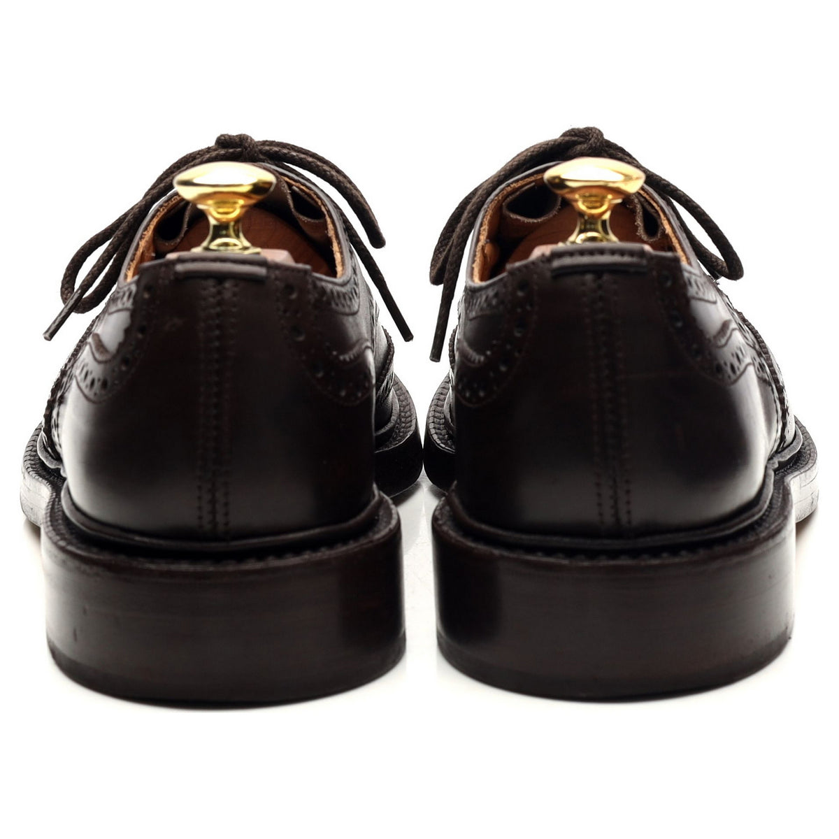 &#39;Bourton&#39; Dark Brown Leather Derby Brogues UK 7.5