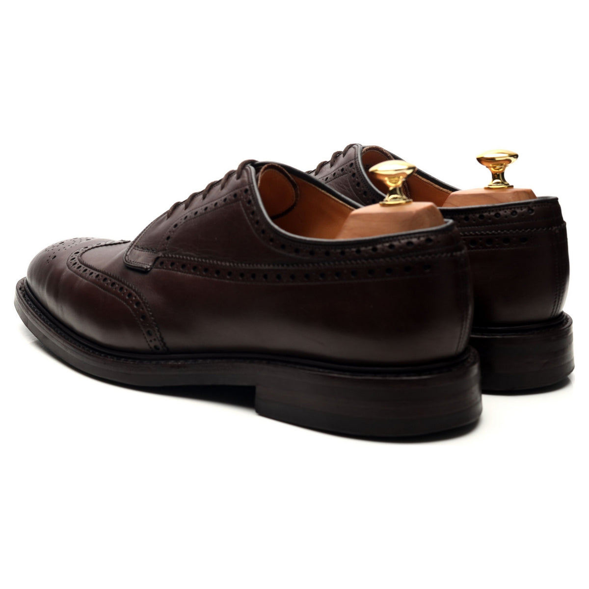 &#39;Grafton&#39; Dark Brown Leather Derby Brogues UK 10.5 G