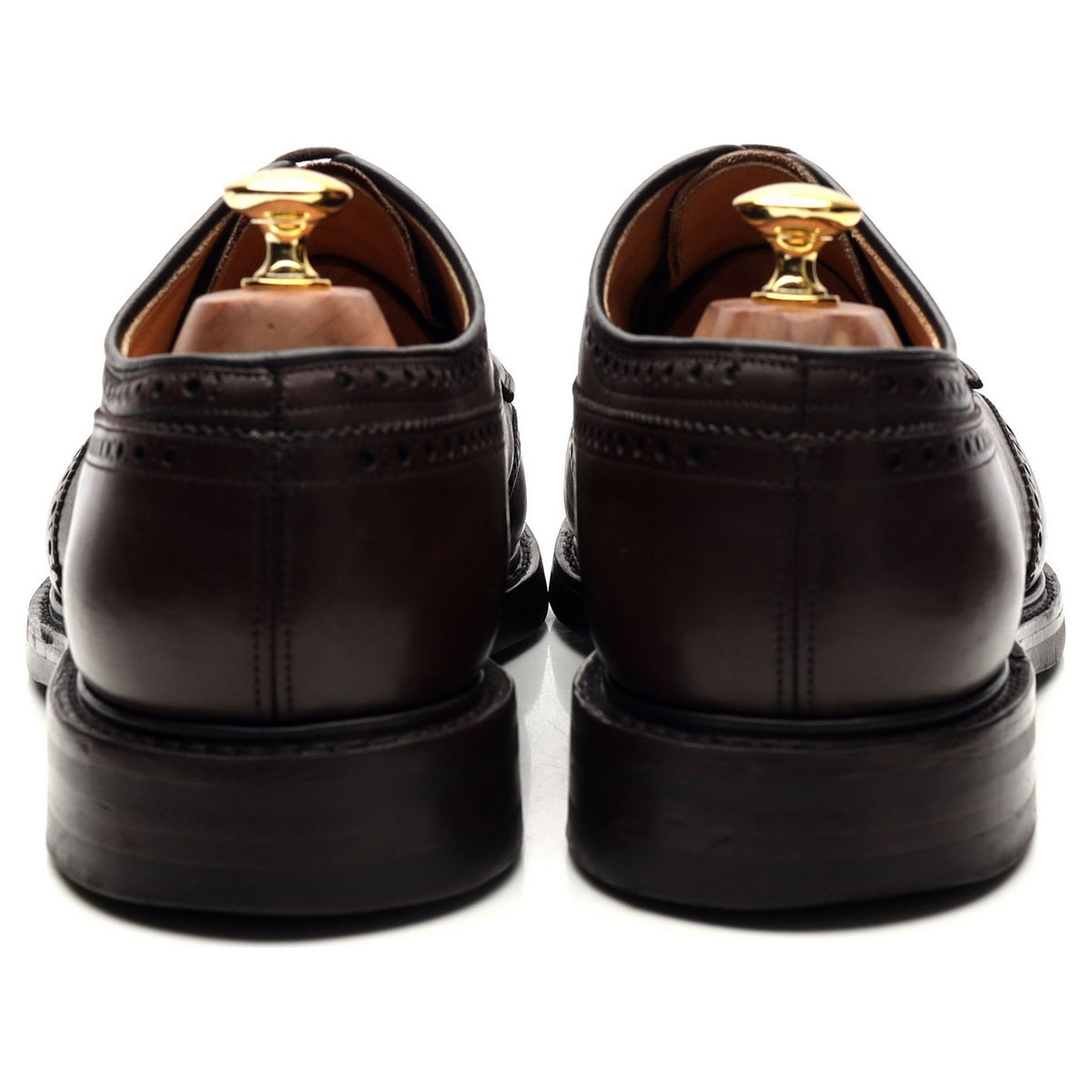 &#39;Grafton&#39; Dark Brown Leather Derby Brogues UK 10.5 G