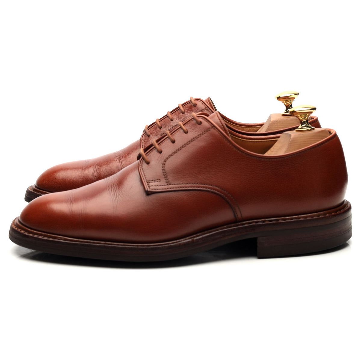 &#39;Yeovil&#39; Tan Brown Leather Derby UK 6.5 E