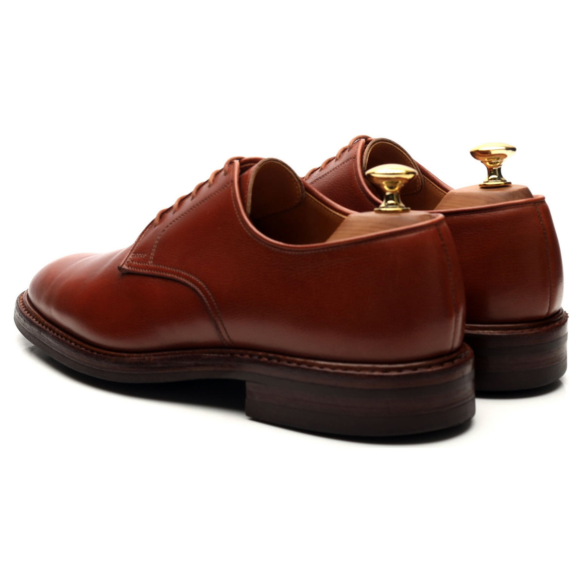 &#39;Yeovil&#39; Tan Brown Leather Derby UK 6.5 E