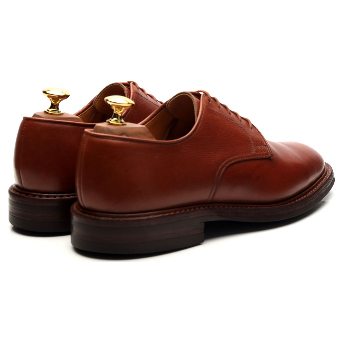 &#39;Yeovil&#39; Tan Brown Leather Derby UK 6.5 E