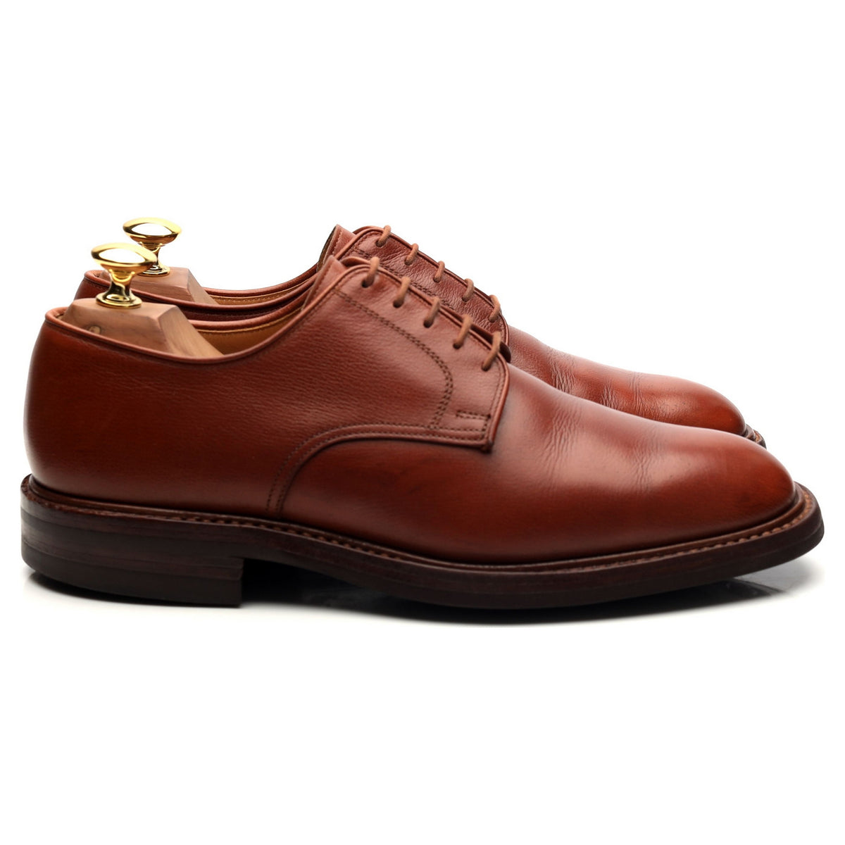 &#39;Yeovil&#39; Tan Brown Leather Derby UK 6.5 E