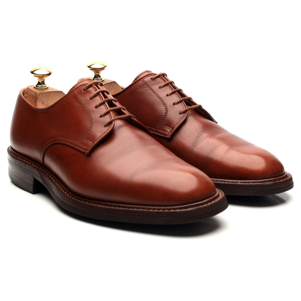 &#39;Yeovil&#39; Tan Brown Leather Derby UK 6.5 E