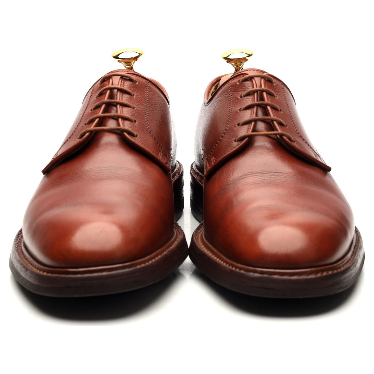 &#39;Yeovil&#39; Tan Brown Leather Derby UK 6.5 E