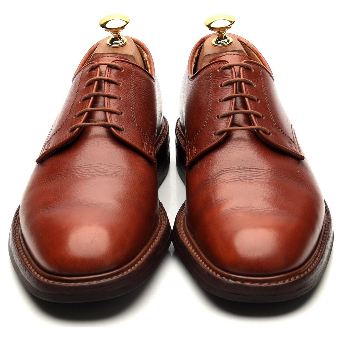 &#39;Yeovil&#39; Tan Brown Leather Derby UK 6.5 E