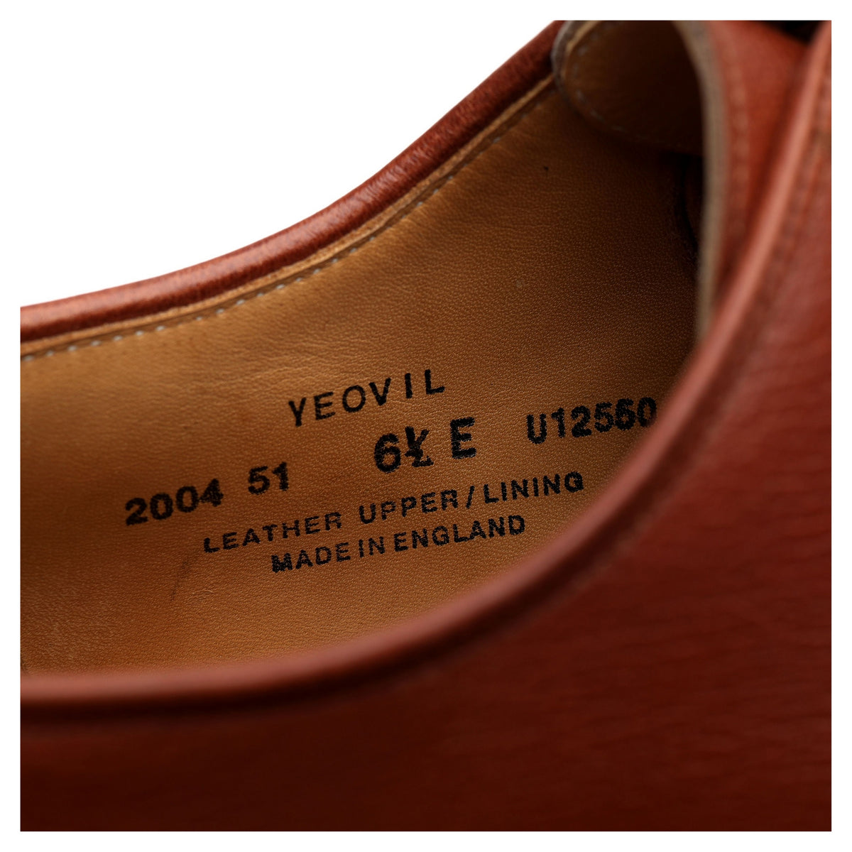 &#39;Yeovil&#39; Tan Brown Leather Derby UK 6.5 E