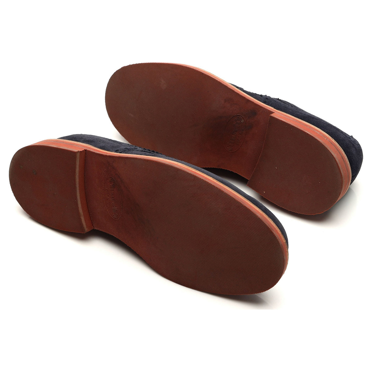 &#39;Orby&#39; Navy Blue Suede Derby Brogues UK 8 G