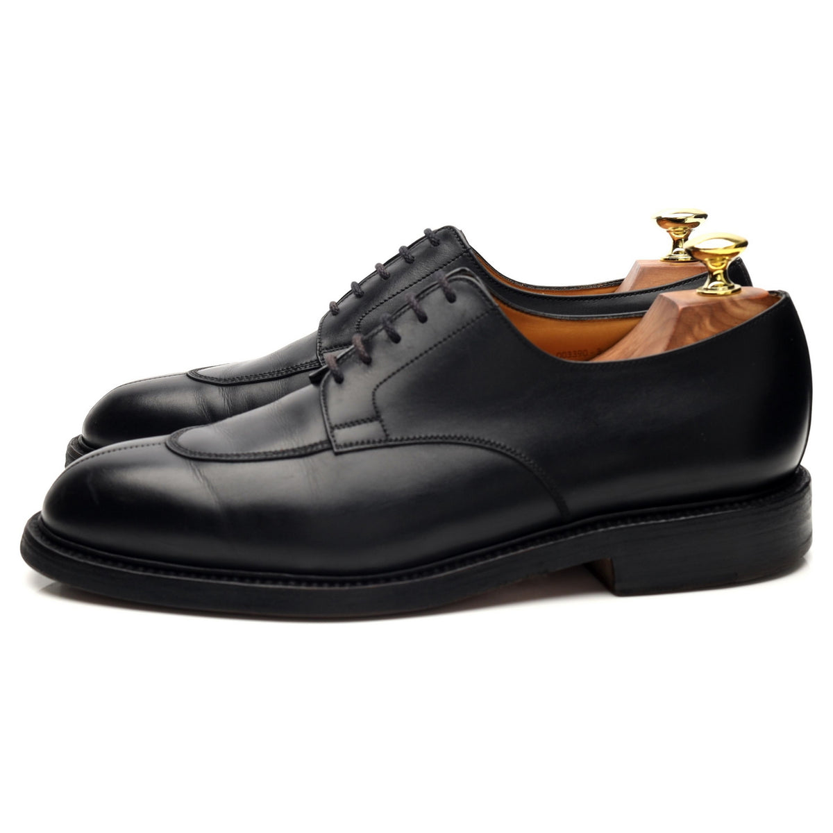 &#39;Half-Hunt&#39; Black Leather Split Toe Derby 7 D UK 7.5