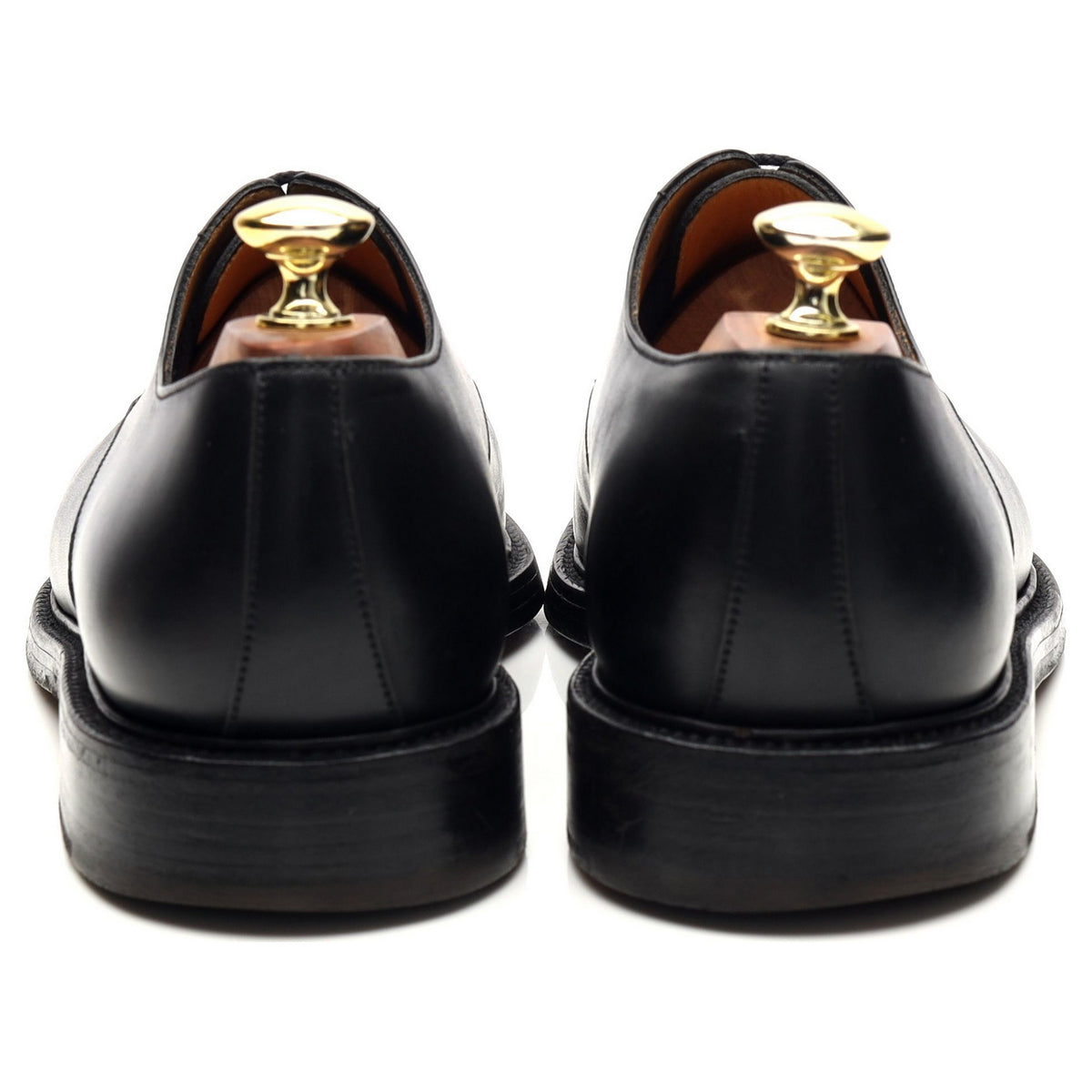 &#39;Half-Hunt&#39; Black Leather Split Toe Derby 7 D UK 7.5