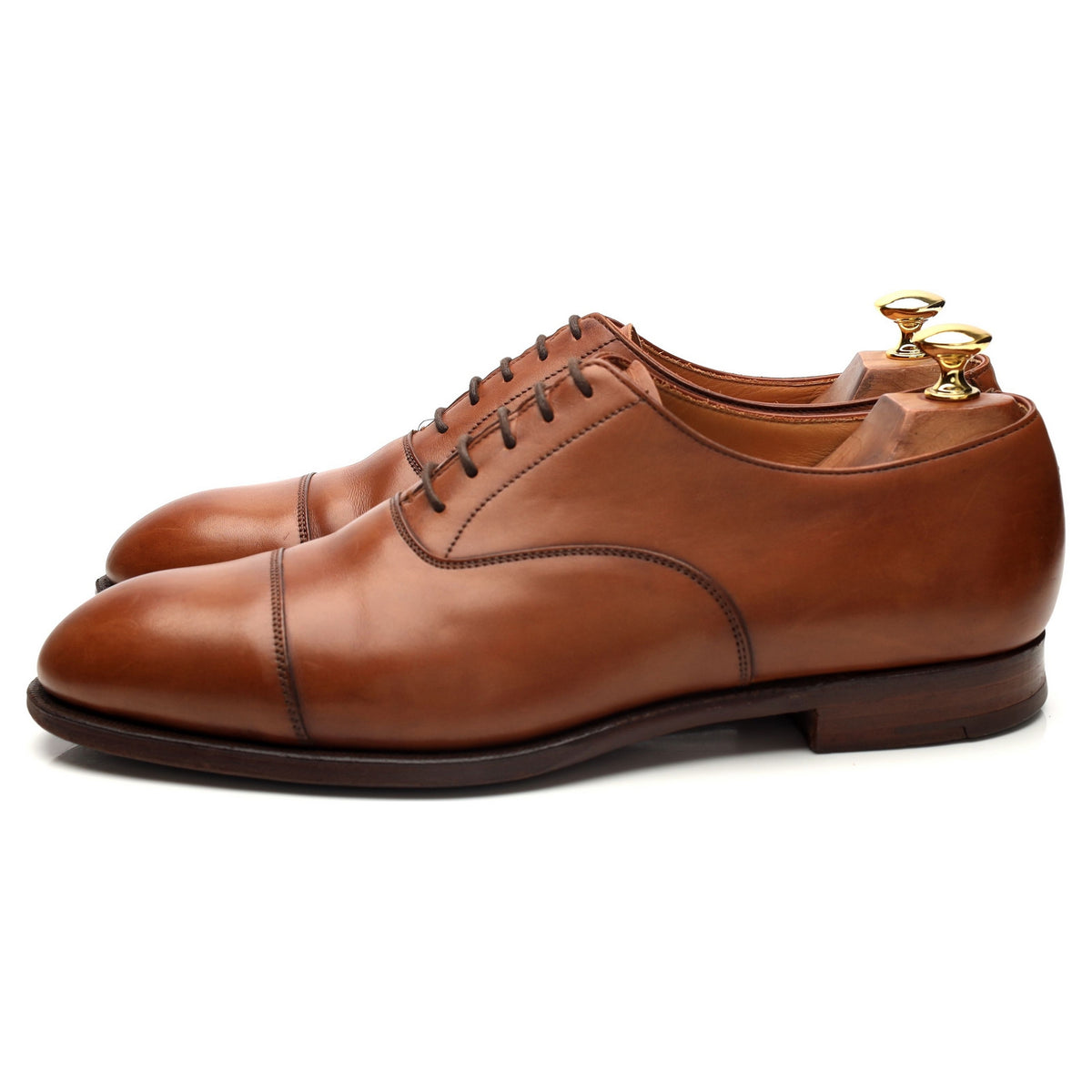 &#39;Whitehall&#39; Tan Brown Leather Oxford UK 9.5 E