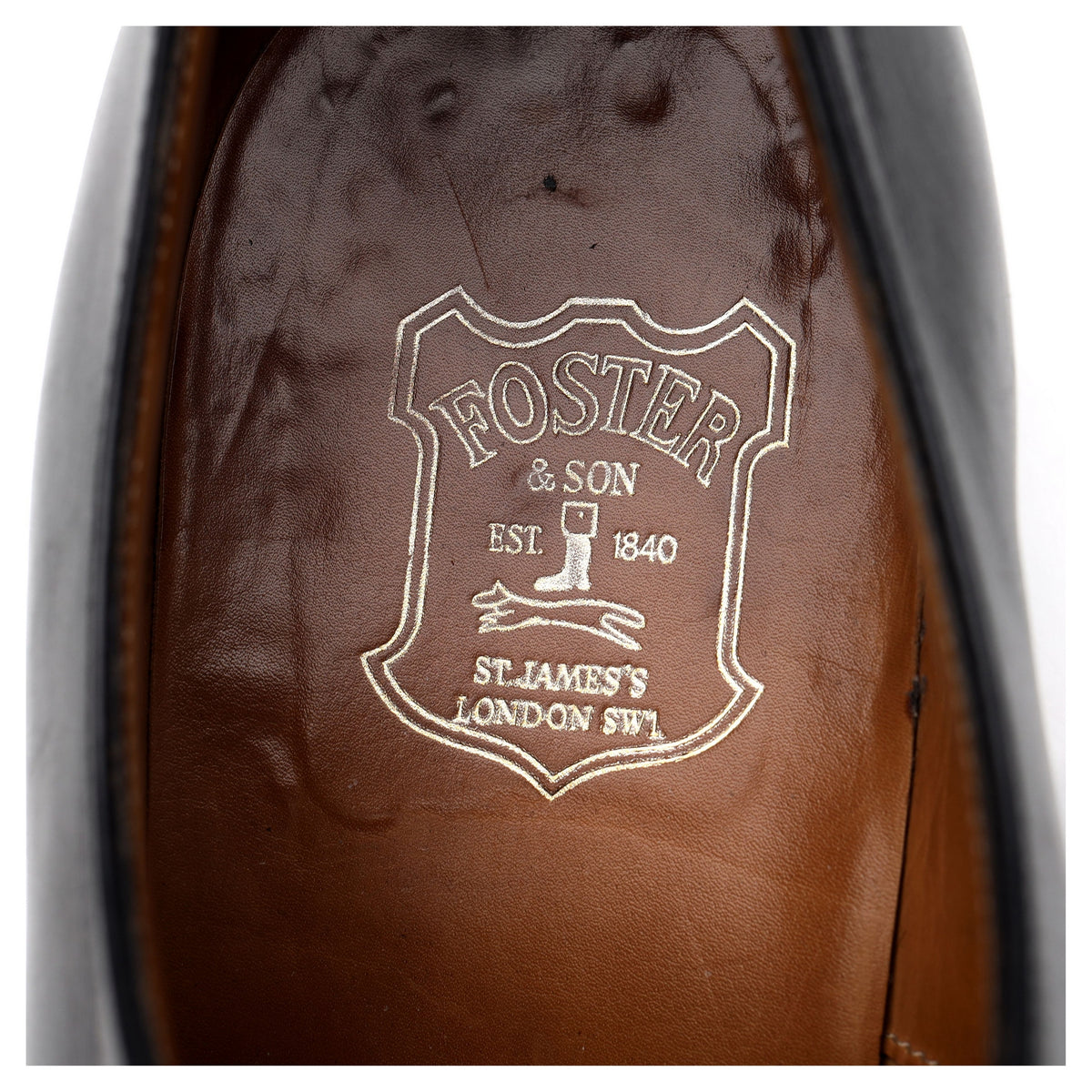 Foster &amp; Son Black Leather Oxford UK 9 F