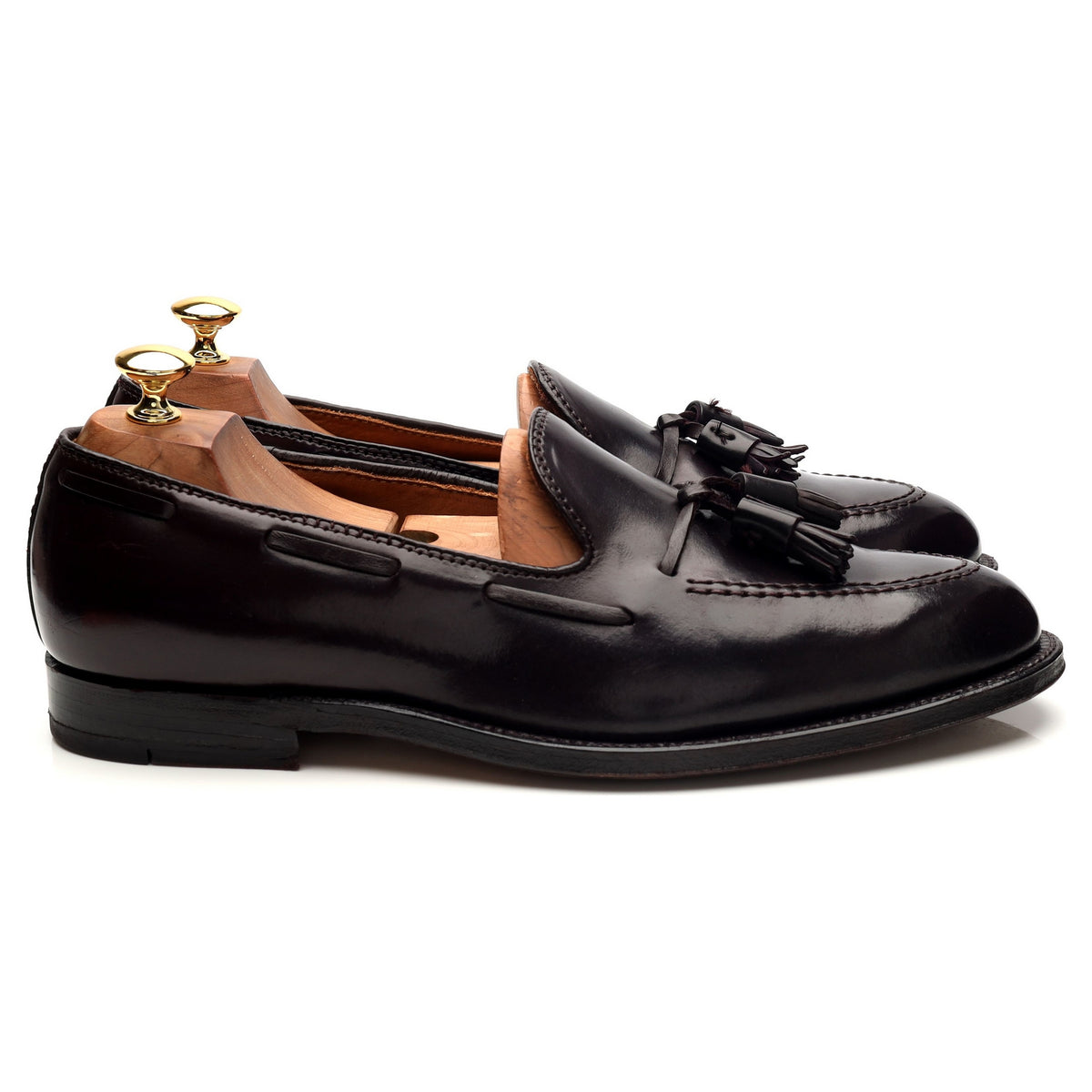 &#39;563&#39; Burgundy Cordovan Leather Tassel Loafers UK 9.5 US 10.5 D