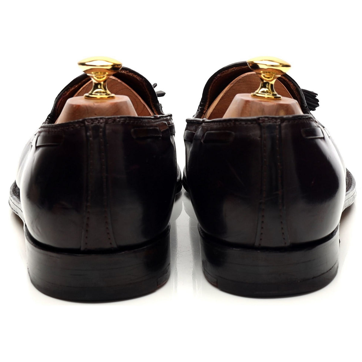 &#39;563&#39; Burgundy Cordovan Leather Tassel Loafers UK 9.5 US 10.5 D
