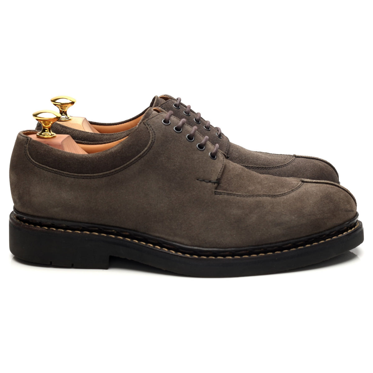 &#39;Cerisier&#39; Grey Suede Split Toe Derby UK 7