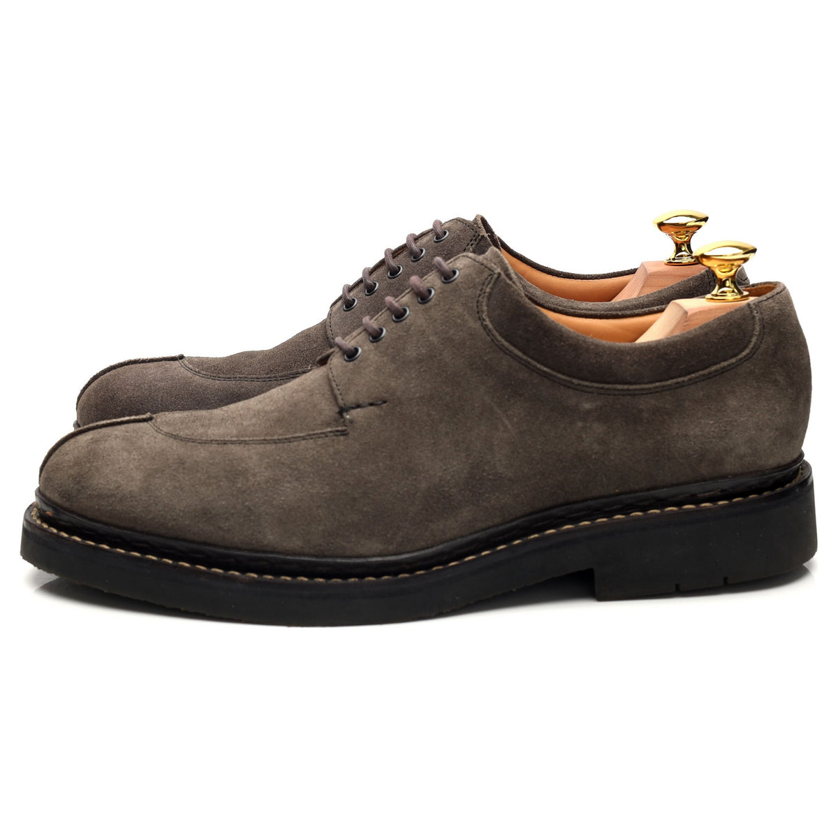 &#39;Cerisier&#39; Grey Suede Split Toe Derby UK 7