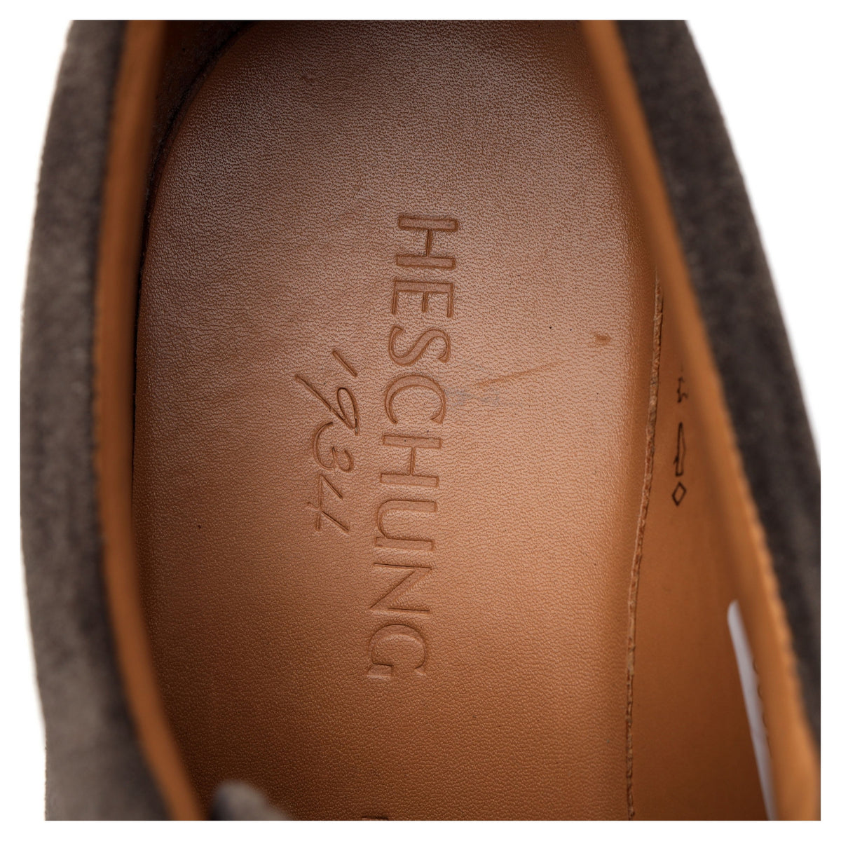&#39;Cerisier&#39; Grey Suede Split Toe Derby UK 7