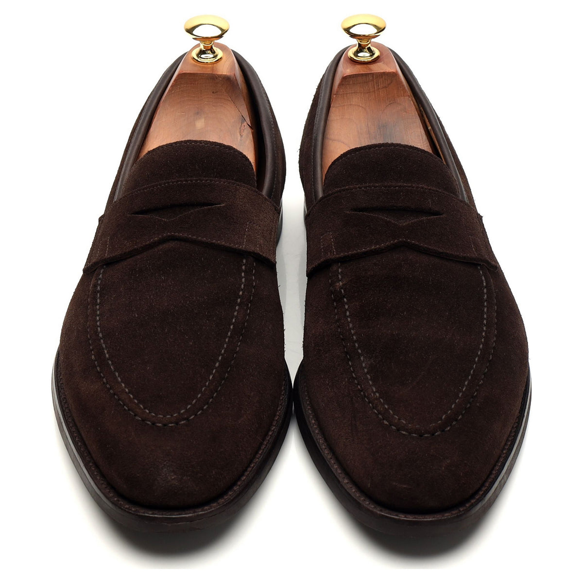 &#39;Sydney&#39; Dark Brown Suede Loafers UK 9.5 E