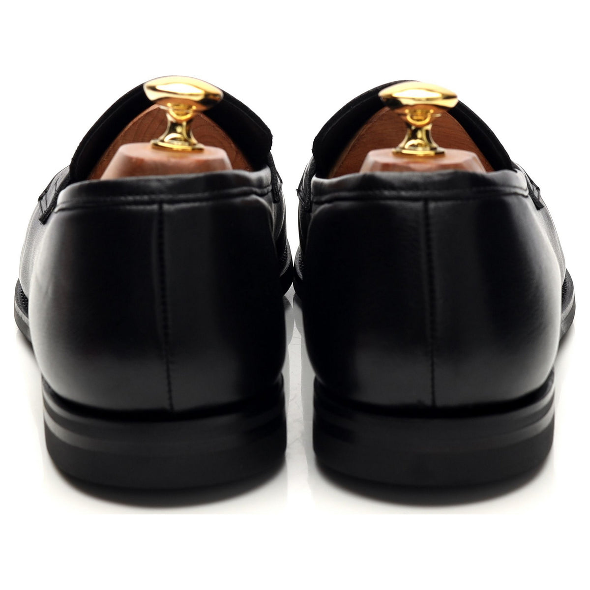 &#39;Brandon&#39; Black Leather Loafers UK 10 E