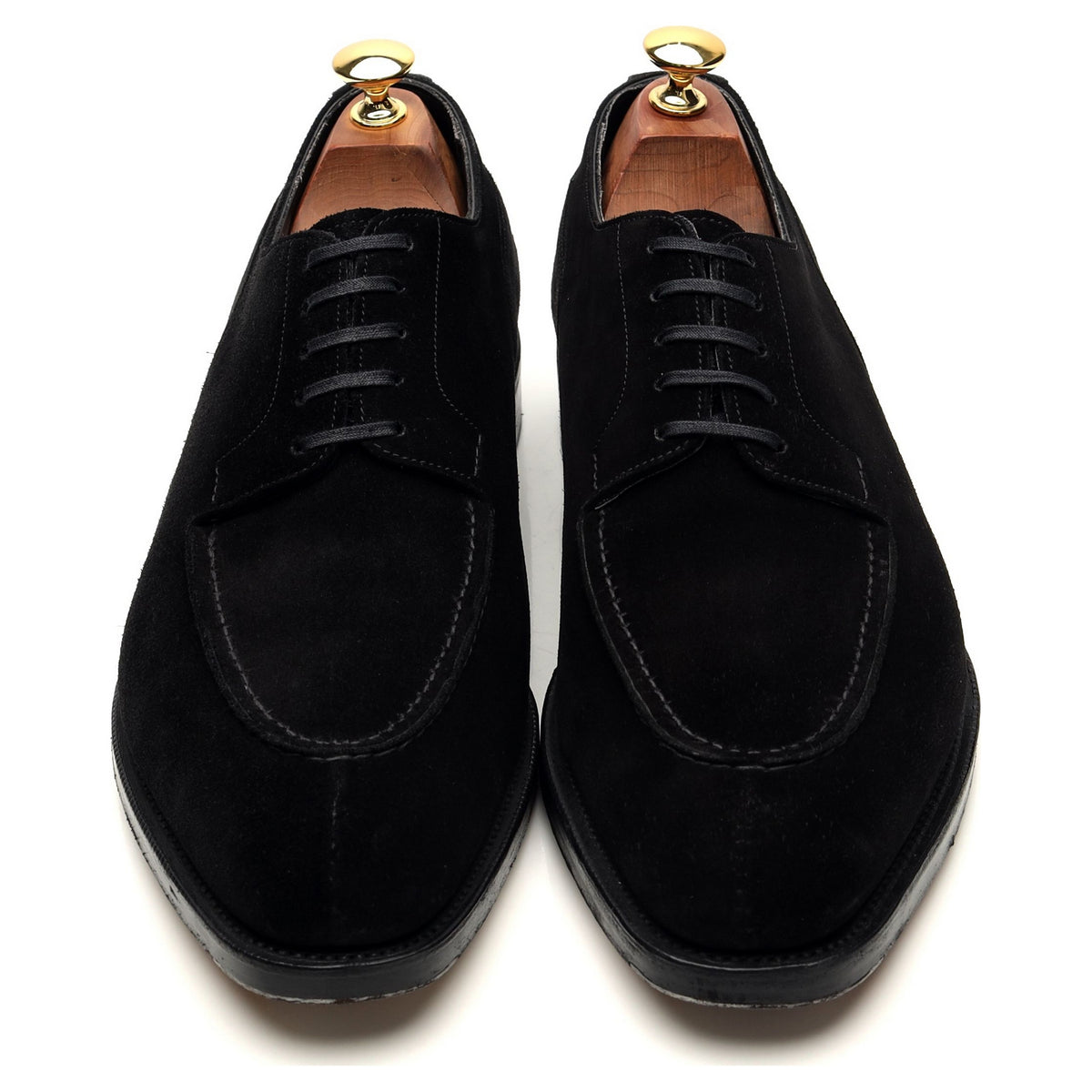&#39;Dover&#39; Black Suede Split Toe Derby UK 9.5 E