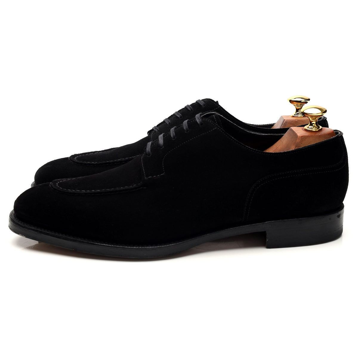 &#39;Dover&#39; Black Suede Split Toe Derby UK 9.5 E