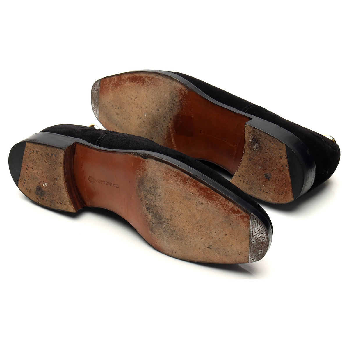&#39;Dover&#39; Black Suede Split Toe Derby UK 9.5 E
