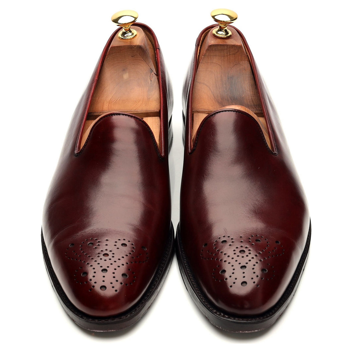 &#39;Laurelhurst&#39; Burgundy Leather Slip On Loafers UK 9.5 E