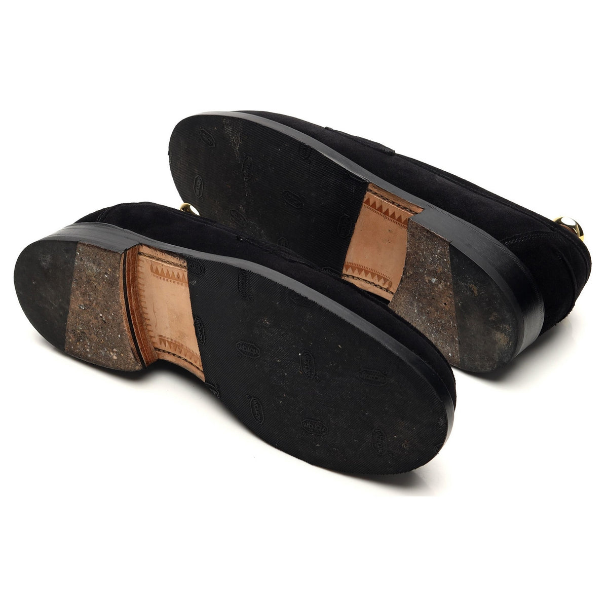 &#39;Madrid&#39; Black Suede Loafers UK 6 F