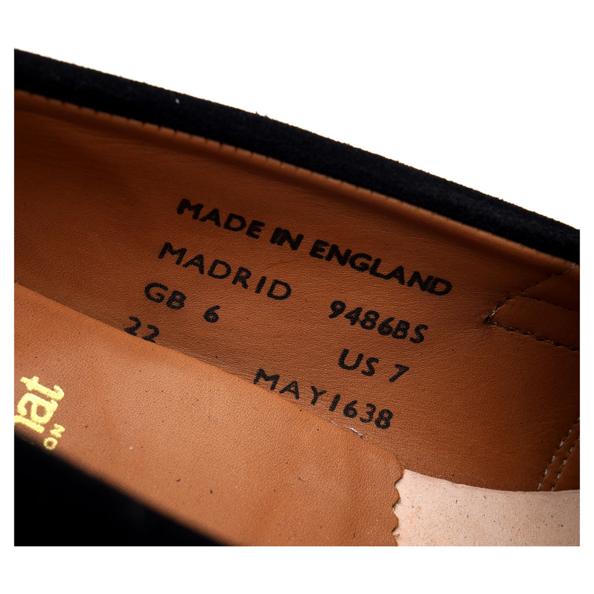&#39;Madrid&#39; Black Suede Loafers UK 6 F