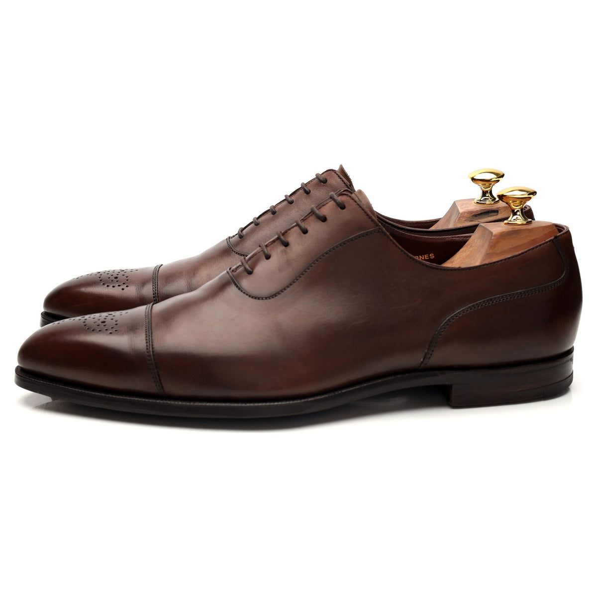 &#39;Barnes&#39; Dark Brown Leather Oxford UK 10.5 E