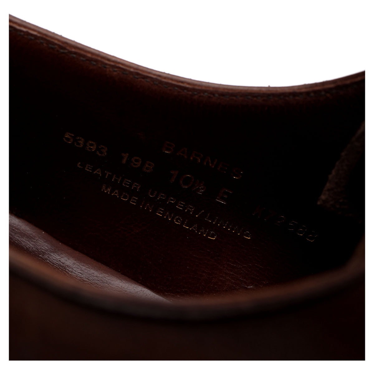 &#39;Barnes&#39; Dark Brown Leather Oxford UK 10.5 E