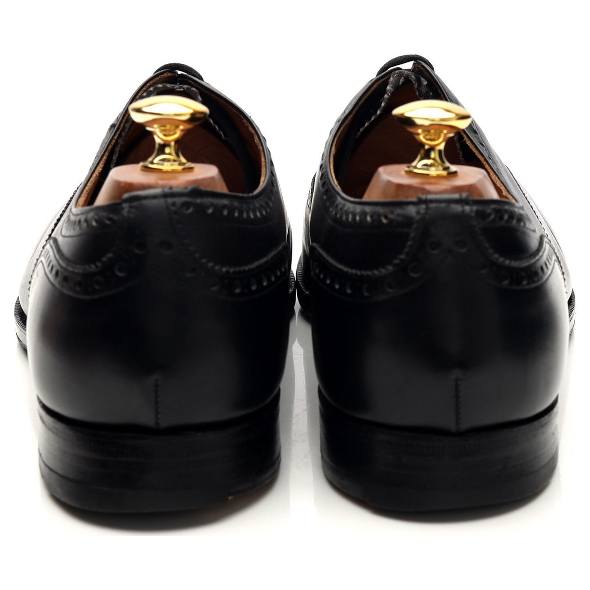 &#39;Diplomat&#39; Black Leather Oxford Brogues UK 11 F