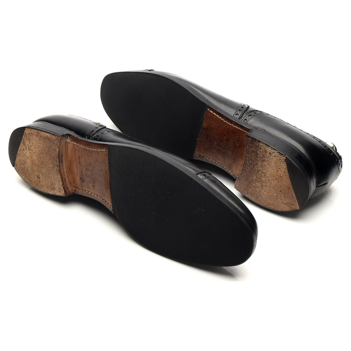 &#39;Diplomat&#39; Black Leather Oxford Brogues UK 11 F