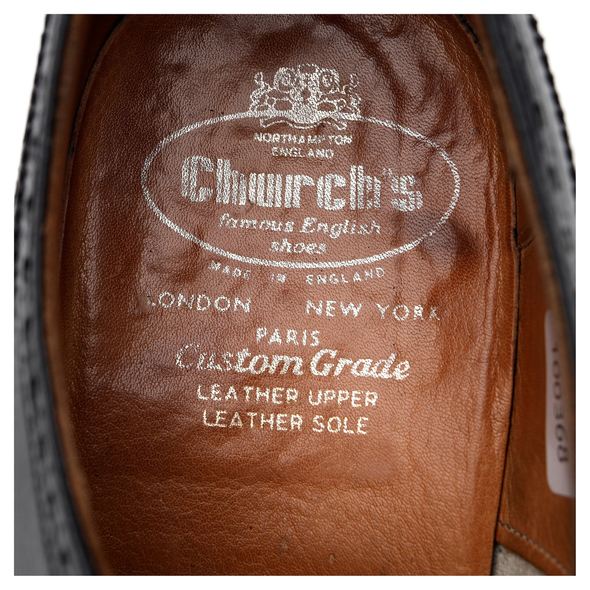 &#39;Diplomat&#39; Black Leather Oxford Brogues UK 11 F